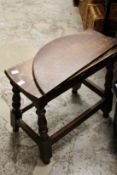 A small oak drop leaf occasional table