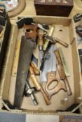 A good collection of early woodworking and other tools