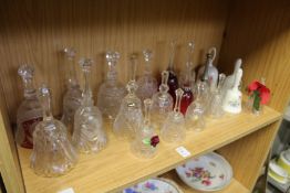 Decorative glass and porcelain bells