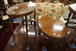 Two oval occasional tables