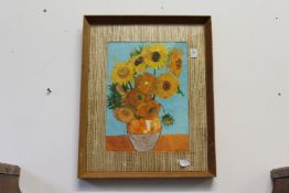 After Vincent Van Gogh sunflowers in a vase