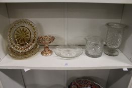 A quantity of cut glassware