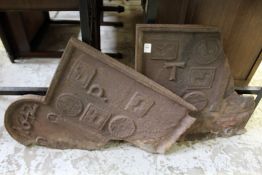 An old cast iron fireback (af)