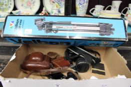 Camera equipment and a tripod