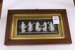 A good small Wedgwood classical jasperware plaque framed and glazed