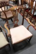 A good George III mahogany large armchair