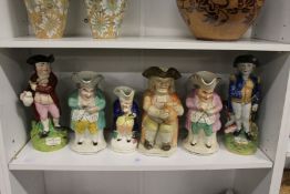 A collection of Toby jugs