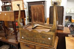A George III style walnut lowboy