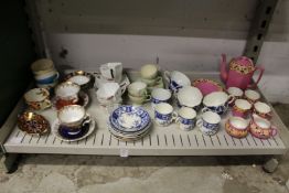 Part tea and coffee services and other decorative china to include Shelly art deco cups and saucers