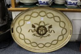 A toleware twin handle tray