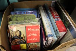 A box of Art and Antique reference books