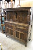 A good reproduction oak court cupboard