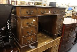 Reproduction mahogany pedestal desk