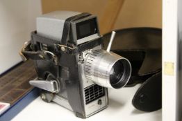 A cased cine camera