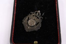 An Argyll football club medal 1901-1902 hallmarked silver in a case