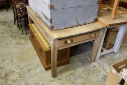 A Victorian pine kitchen table