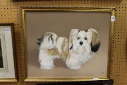 Isabel Clark portrait of a dog oil on canvas