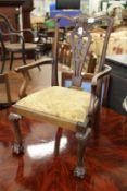 A childs/miniature Chippendale style mahogany armchair