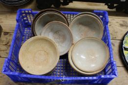 Sixteen Chinese pottery bowls