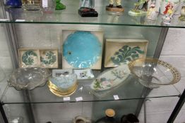 A collection of 1950/60's gilded etched and painted glassware