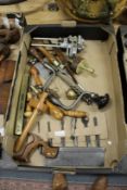 A good collection of early woodworking and other tools