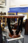 A pair of Art Deco style circular occasional tables
