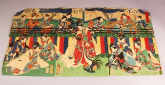 A COLLECTION OF 19TH CENTURY JAPANESE WOODBLOCK PRINTS, Kabuki Actors, Toyokuni II Utagawa 1777-