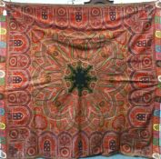 A GOOD KASHMIR PAISLEY SHAWL, mid 19th Century, finely woven with an unusual patchwork design to the