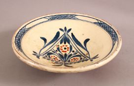 A GOOD TURKISH CANAKKALE POTTERY BOWL - 20CM