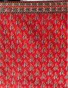 A GOOD LARGE PAISLEY MOONS SHAWL, mid 19th Century, Lahore India, red ground with all over