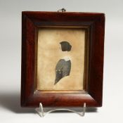 A VICTORIAN WATERCOLOUR PORTRAIT OF LADY framed and glazed. 5ins high