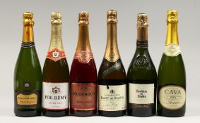 SIX BOTTLES OF SPARKLING WINE