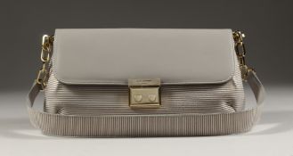 A GOOD L. K. BENNETT GREY HANDBAG with dust cover and box, as new. Cost £295.00