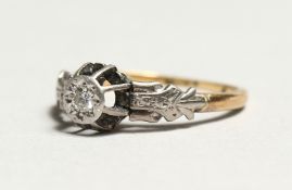 A GOOD 18CT GOLD DIAMOND SET RING