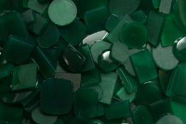 A BOX OF CHRYSOPHRASE STONES