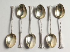 A SET OF 6 SILVER TEASPOONS. Birmingham,1900
