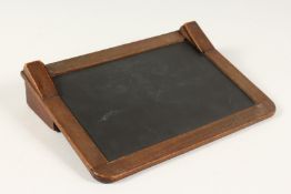 SHEPHERDS PORTABLE SLATE DESK, double sided, free standing, table top with storage compartment. 10.