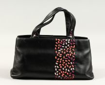 A BRAND NEW RADLEY BLACK LEATHER HAND BAG with dust cover. Cost new £130