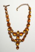 OSCAR DE LA RENTA TOPAZ SET NECKLACE.
