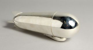 A ZEPLIN PLATED COCKTAIL SHAKER 9.5ins high.