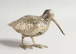 A CONTINENTAL .925 SILVER CURLEW with flapping wings. 6.25ins long.