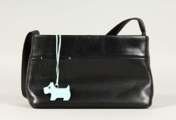 A RADLEY BLACK LEATHER BAG, as new.