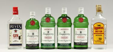 SIX BOTTLES OF GIN