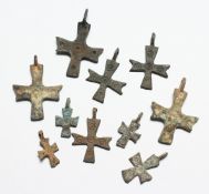 TEN SMALL ROMAN CROSSES