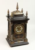 A 19TH CENTURY CONTINENTAL GOTHIC DESIGN CLOCK. 19ins high