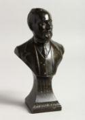A SMALL RUSSIAN BRONZE BUST `POINTCARE'.