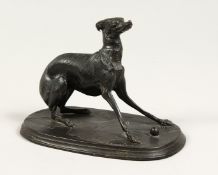PAUL JULES MENE (1810 - 1879) FRENCH A SMALL BRONZE WHIPPET 