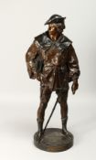 EMILE LOUIS PICAULT (1833 - 1915) FRENCH – “Escholier” A good bronze figure of a scholar Signed