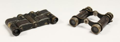 TWO PAIRS OF NIGRETTI AND ZAMBRA BINOCULARS.