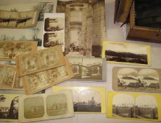 PHOTOGRAPHY, misc. including small 19th c. album (1 clasp missing); wooden box with 3 glass